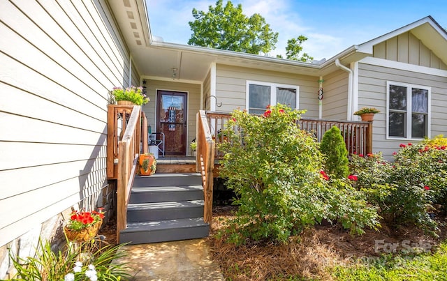 2369 Saratoga Run, Morganton, NC 28655 - view of exterior entry featuring board and batten siding