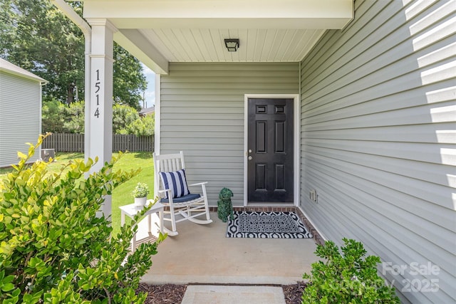 1514 Starmount Cove Ln, Charlotte, NC 28210 - doorway to property with a porch
