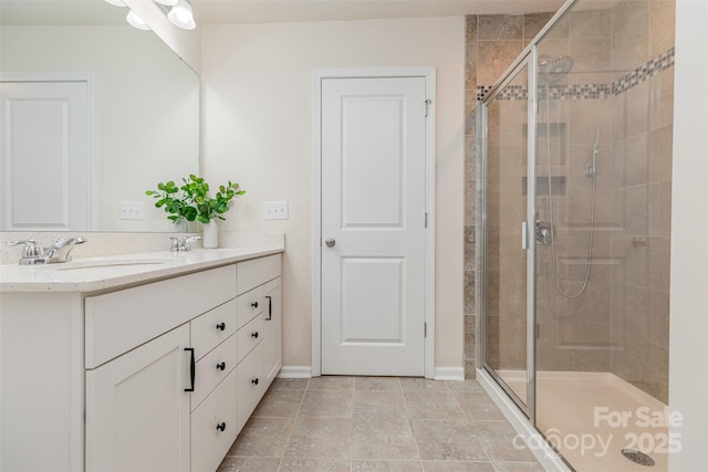 1514 Starmount Cove Ln, Charlotte, NC 28210 - full bath featuring double vanity and a stall shower