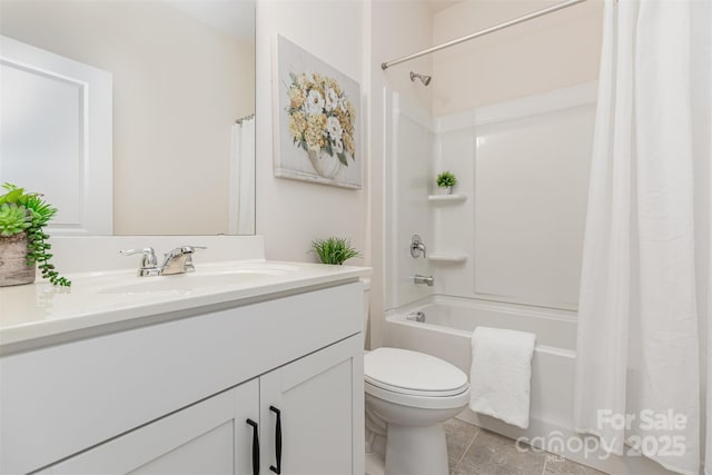 1514 Starmount Cove Ln, Charlotte, NC 28210 - bathroom with vanity, shower / bath combination with curtain, and tile patterned floors