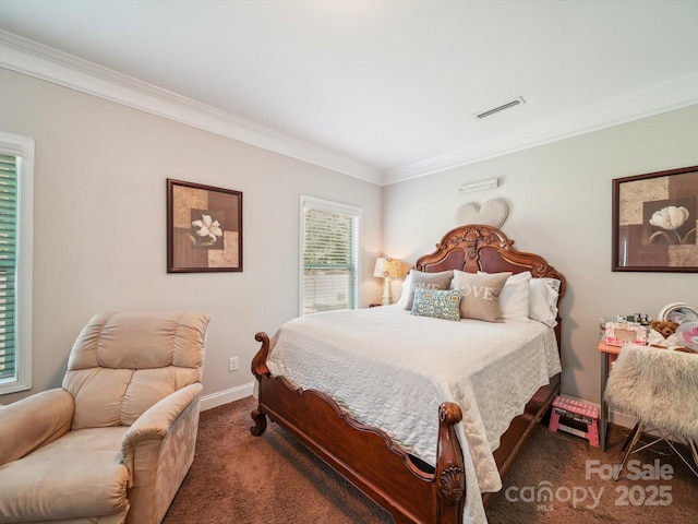 9428 Carneros Creek Rd, Charlotte, NC 28214 - carpeted bedroom featuring crown molding and baseboards