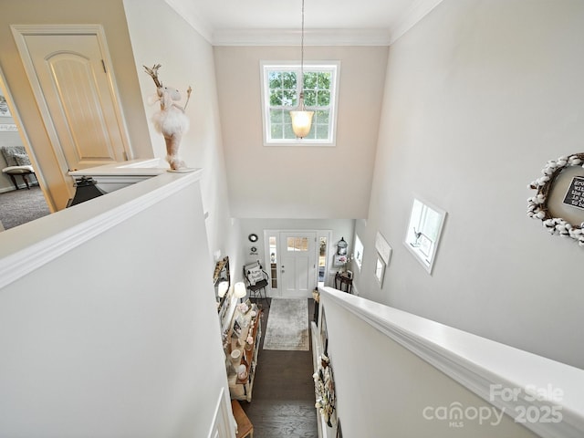 9428 Carneros Creek Rd, Charlotte, NC 28214 - entryway with a towering ceiling and crown molding