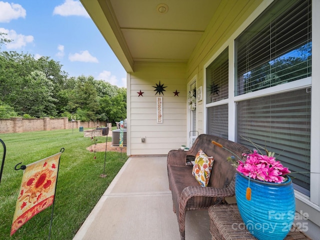 9428 Carneros Creek Rd, Charlotte, NC 28214 - porch with a lawn