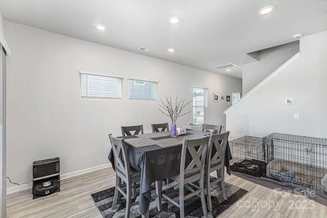 1010 Harry Ct, Albemarle, NC 28001 - dining space with light wood-style floors and recessed lighting