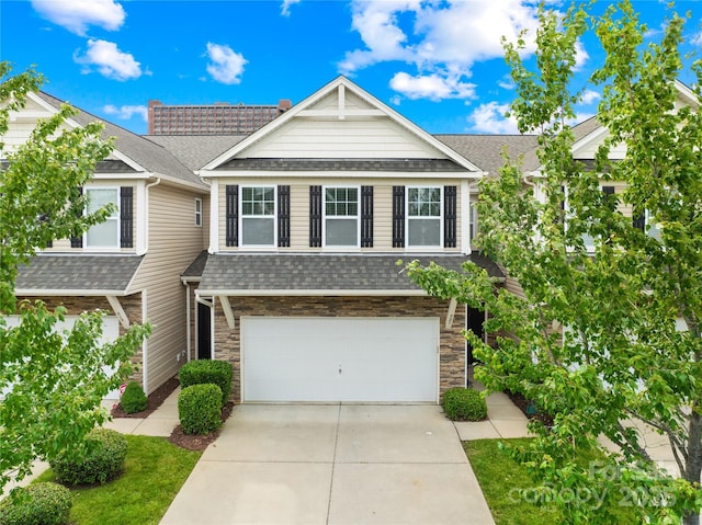 921 Summerlake Dr, Fort Mill, SC 29715 - view of front of property with driveway, an attached garage, and roof with shingles
