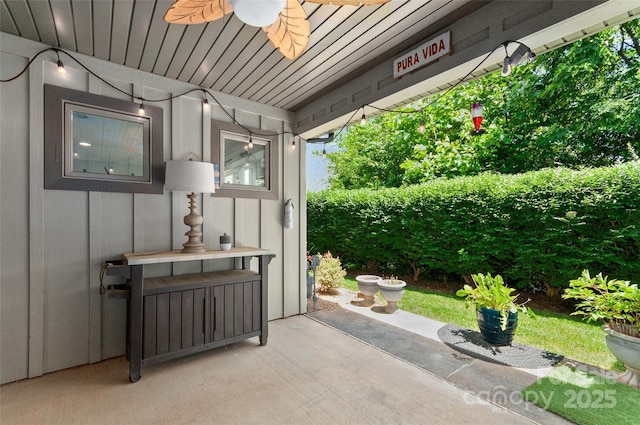 38 Live View Ln, Clyde, NC 28721 - view of patio featuring a ceiling fan
