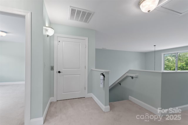 38 Live View Ln, Clyde, NC 28721 - hallway featuring carpet and an upstairs landing