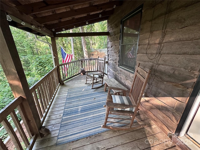 849 Camp Hill Rd, Mill Spring, NC 28756 - view of deck