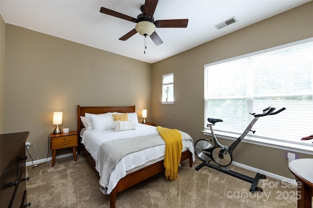 432 W Worthington Ave, Charlotte, NC 28203 - bedroom featuring carpet flooring and ceiling fan