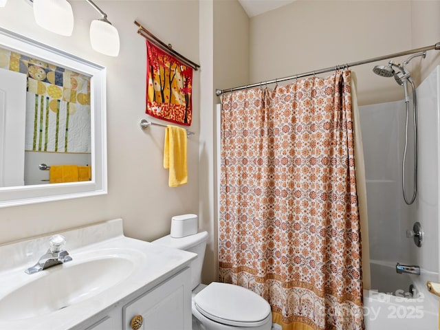 91 Talon Trail Ln, Etowah, NC 28729 - full bathroom with vanity and shower / bath combo with shower curtain