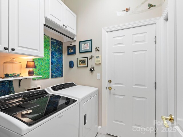 91 Talon Trail Ln, Etowah, NC 28729 - laundry room with cabinet space and washing machine and dryer