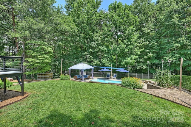6411 Glenn Teague Rd, Charlotte, NC 28216 - fenced backyard featuring a gazebo