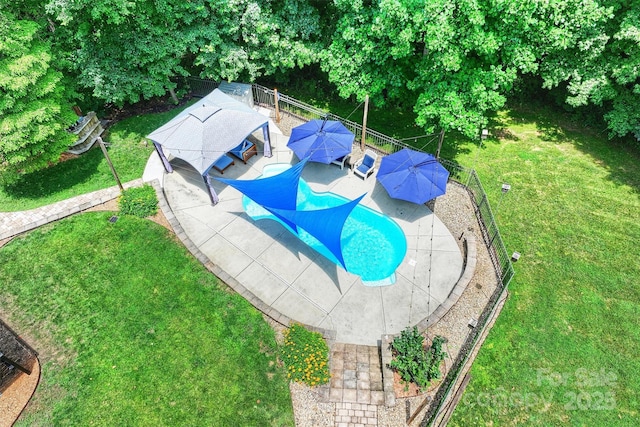 6411 Glenn Teague Rd, Charlotte, NC 28216 - bird's eye view of a pool