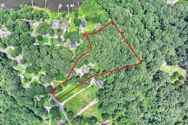 6411 Glenn Teague Rd, Charlotte, NC 28216 - aerial overview of property's location featuring property parcel outlined