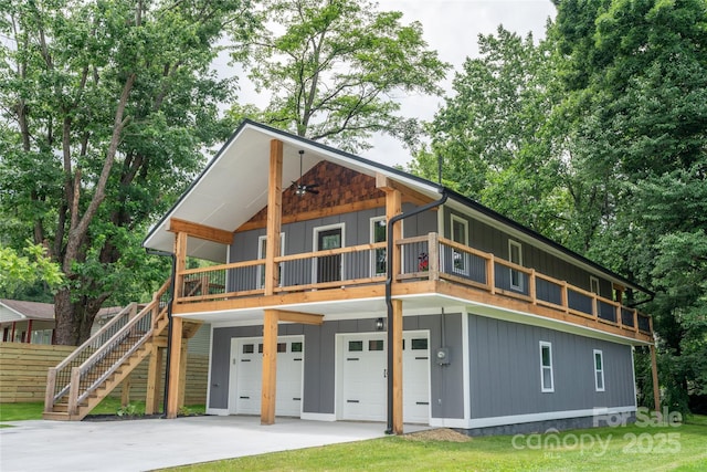 2513 Rolfe St, Hendersonville, NC 28791 - view of front of property featuring an attached garage, board and batten siding, and driveway