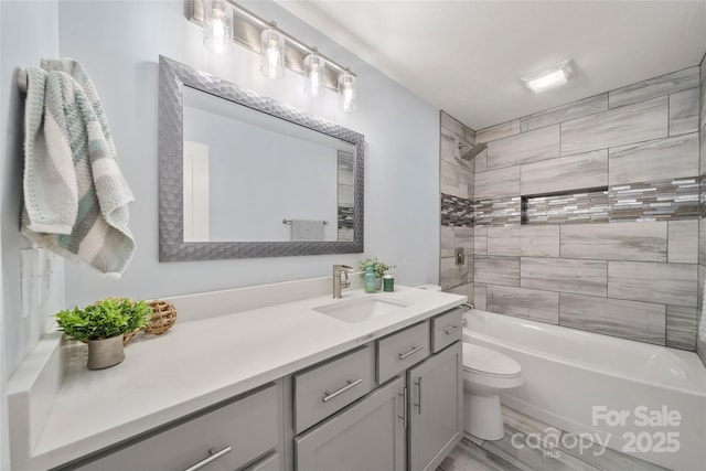 2513 Rolfe St, Hendersonville, NC 28791 - full bathroom with vanity, bathtub / shower combination, and wood finished floors