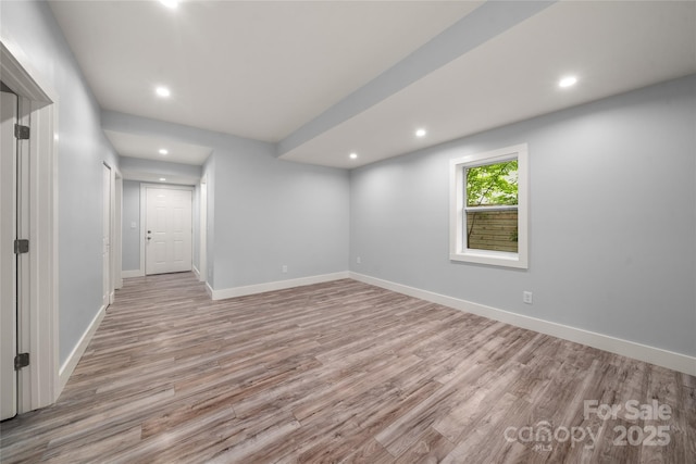 2513 Rolfe St, Hendersonville, NC 28791 - empty room with wood finished floors and recessed lighting