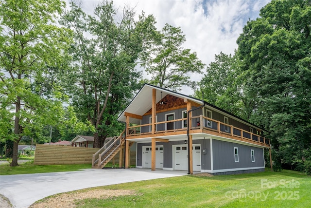 2513 Rolfe St, Hendersonville, NC 28791 - view of front of property featuring concrete driveway, stairs, and a garage