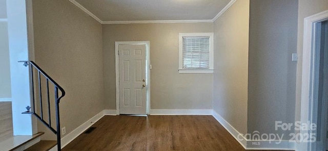 2828 Bellhaven Cir, Charlotte, NC 28214 - foyer with crown molding and wood finished floors