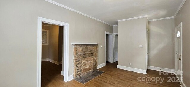2828 Bellhaven Cir, Charlotte, NC 28214 - unfurnished bedroom with wood finished floors and crown molding