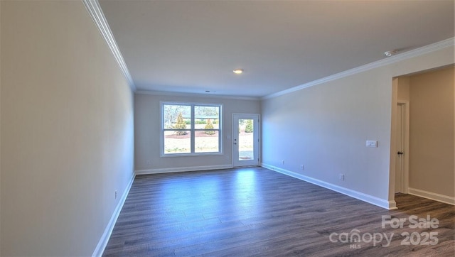 122 Sugg Trl, Weaverville, NC 28787 - empty room featuring crown molding, dark wood finished floors, and a smoke detector