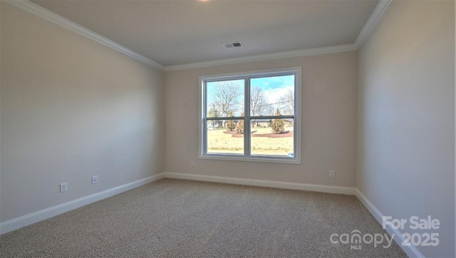 122 Sugg Trl, Weaverville, NC 28787 - spare room with ornamental molding and carpet floors