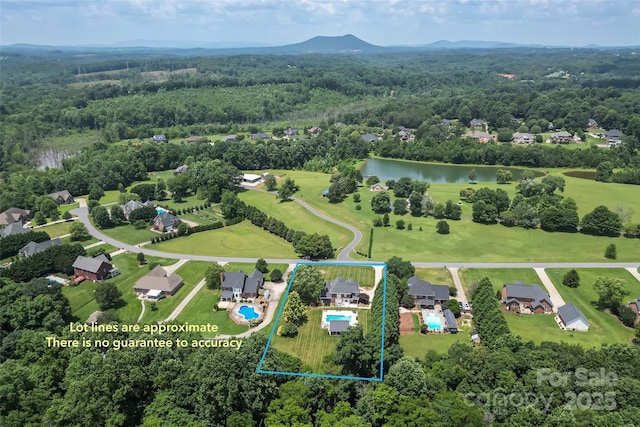 1236 James Farm Rd, Hickory, NC 28602 - aerial overview of property's location with a nearby body of water and property parcel outlined