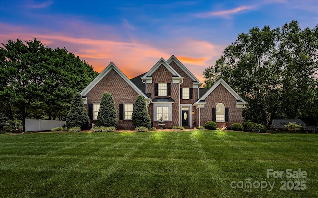 1236 James Farm Rd, Hickory, NC 28602 - view of front of property with brick siding and a yard