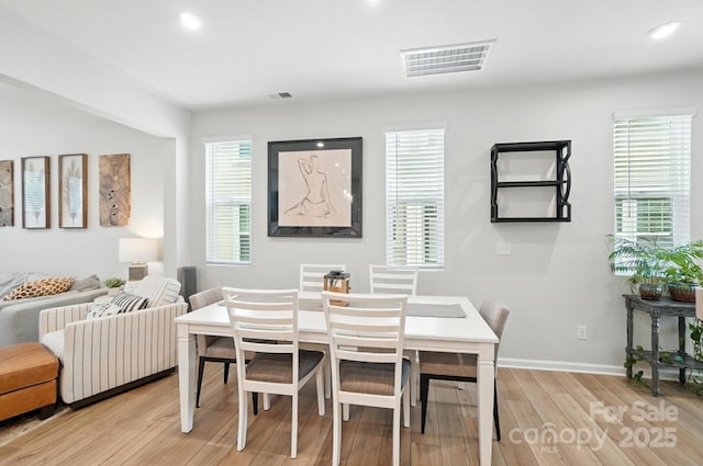 11246 Bartrams Way, Charlotte, NC 28278 - dining room featuring light wood-style flooring and recessed lighting
