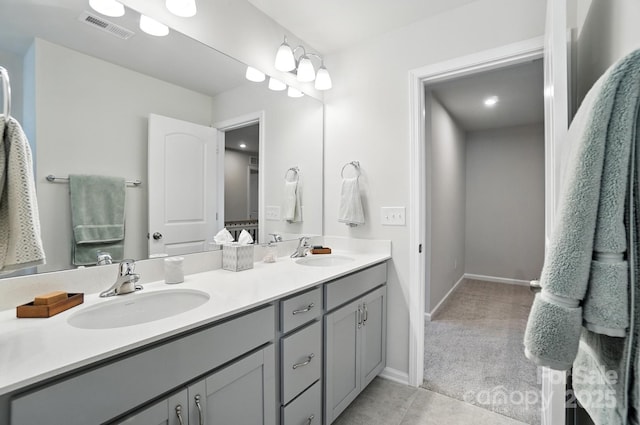 11246 Bartrams Way, Charlotte, NC 28278 - bathroom featuring double vanity and tile patterned flooring