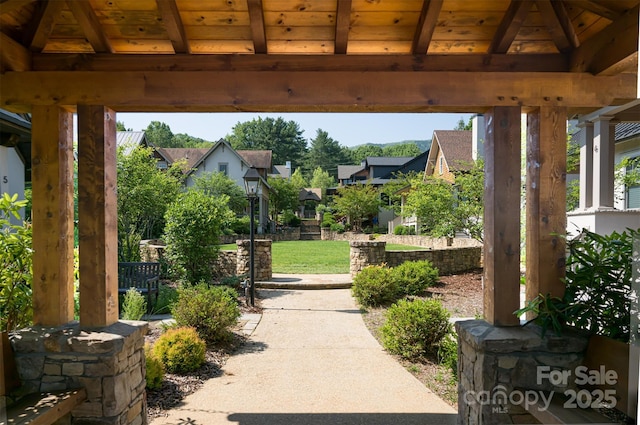 12 Fay Jones Ln, Black Mountain, NC 28711 - view of patio / terrace with a residential view and a gazebo