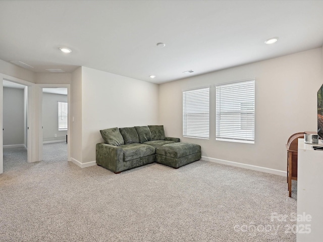 835 Windage Way, Pineville, NC 28134 - carpeted living room featuring recessed lighting