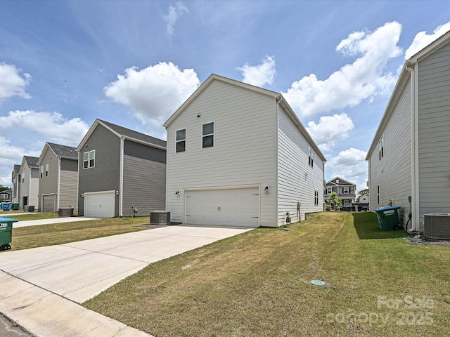 835 Windage Way, Pineville, NC 28134 - view of side of property with a garage, driveway, a yard, and a residential view