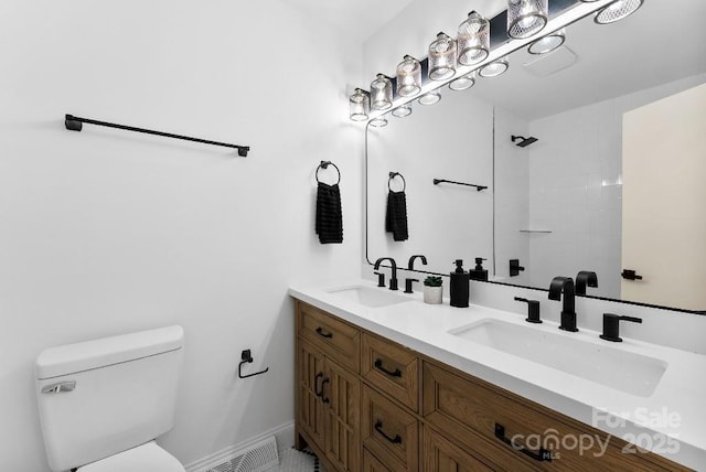 1426 Larkfield Ln, Charlotte, NC 28210 - full bathroom featuring double vanity and a shower