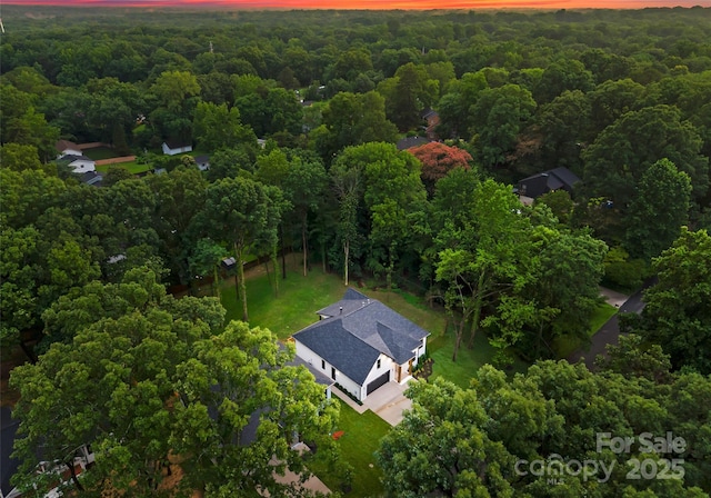 1622 Burtonwood Cir, Charlotte, NC 28212 - drone / aerial view of a heavily wooded area