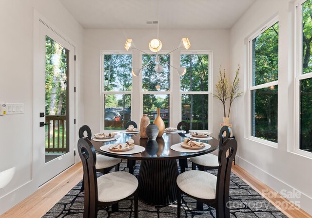 1622 Burtonwood Cir, Charlotte, NC 28212 - dining area with wood finished floors and baseboards