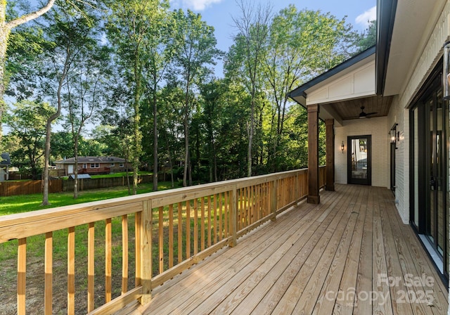 1622 Burtonwood Cir, Charlotte, NC 28212 - wooden deck featuring view of wooded area