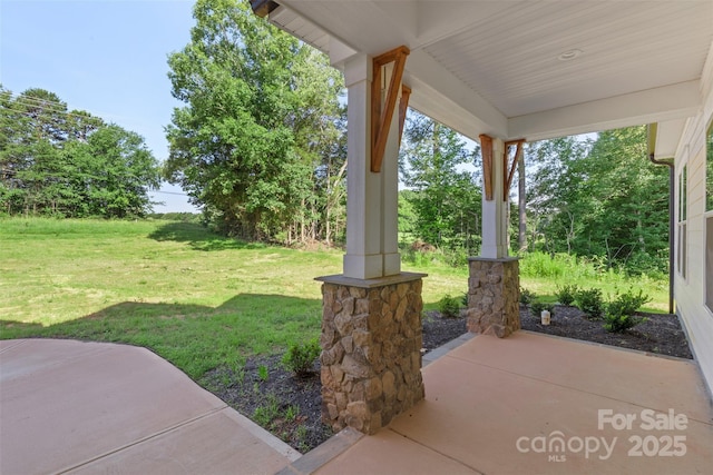 8680 Sherrills Ford Rd, Sherrills Ford, NC 28673 - covered porch featuring a lawn