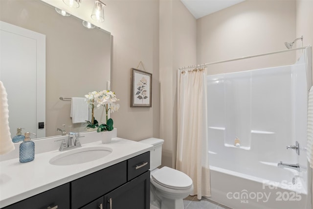 8680 Sherrills Ford Rd, Sherrills Ford, NC 28673 - bathroom with vanity, shower / bath combo, and tile patterned flooring