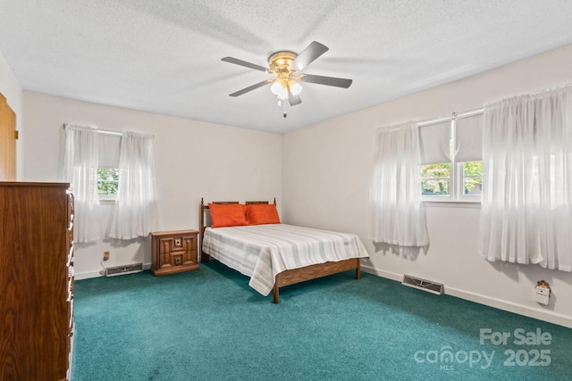 128 Howie St, Mount Holly, NC 28120 - carpeted bedroom featuring ceiling fan and a textured ceiling