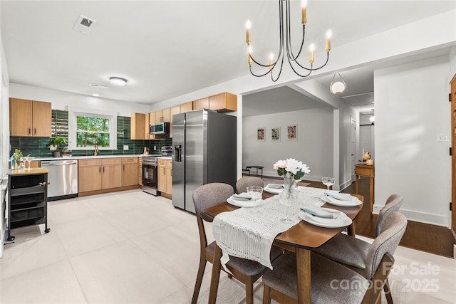 5320 Kildare Dr, Charlotte, NC 28215 - dining area featuring a chandelier