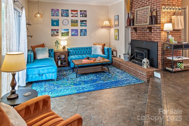 5922 Sullins Rd, Charlotte, NC 28214 - living room with ornamental molding