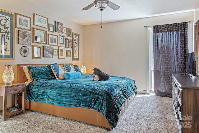 5922 Sullins Rd, Charlotte, NC 28214 - bedroom with carpet floors and a ceiling fan