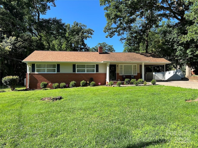708 E St Unit 8, 9, Albemarle, NC 28001 - ranch-style house featuring brick siding and a chimney