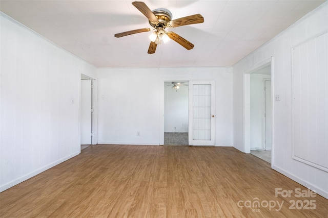 1043 Sid Davis Rd, Chester, SC 29706 - empty room with light wood-style flooring and ceiling fan