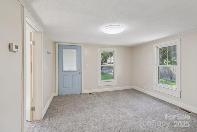 1626 W Park Ave, Albemarle, NC 28001 - carpeted foyer entrance featuring a textured ceiling and baseboards