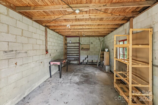 1626 W Park Ave, Albemarle, NC 28001 - basement with concrete block wall