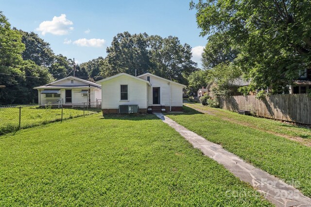 1626 W Park Ave, Albemarle, NC 28001 - rear view of property featuring a fenced backyard and entry steps