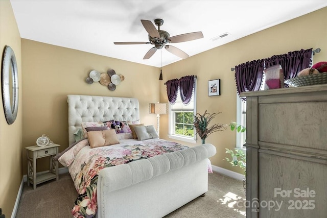 16402 Doves Canyon Ln, Charlotte, NC 28278 - bedroom with carpet floors and a ceiling fan