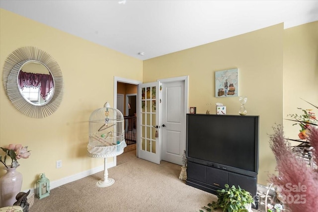 16402 Doves Canyon Ln, Charlotte, NC 28278 - carpeted bedroom with french doors and baseboards